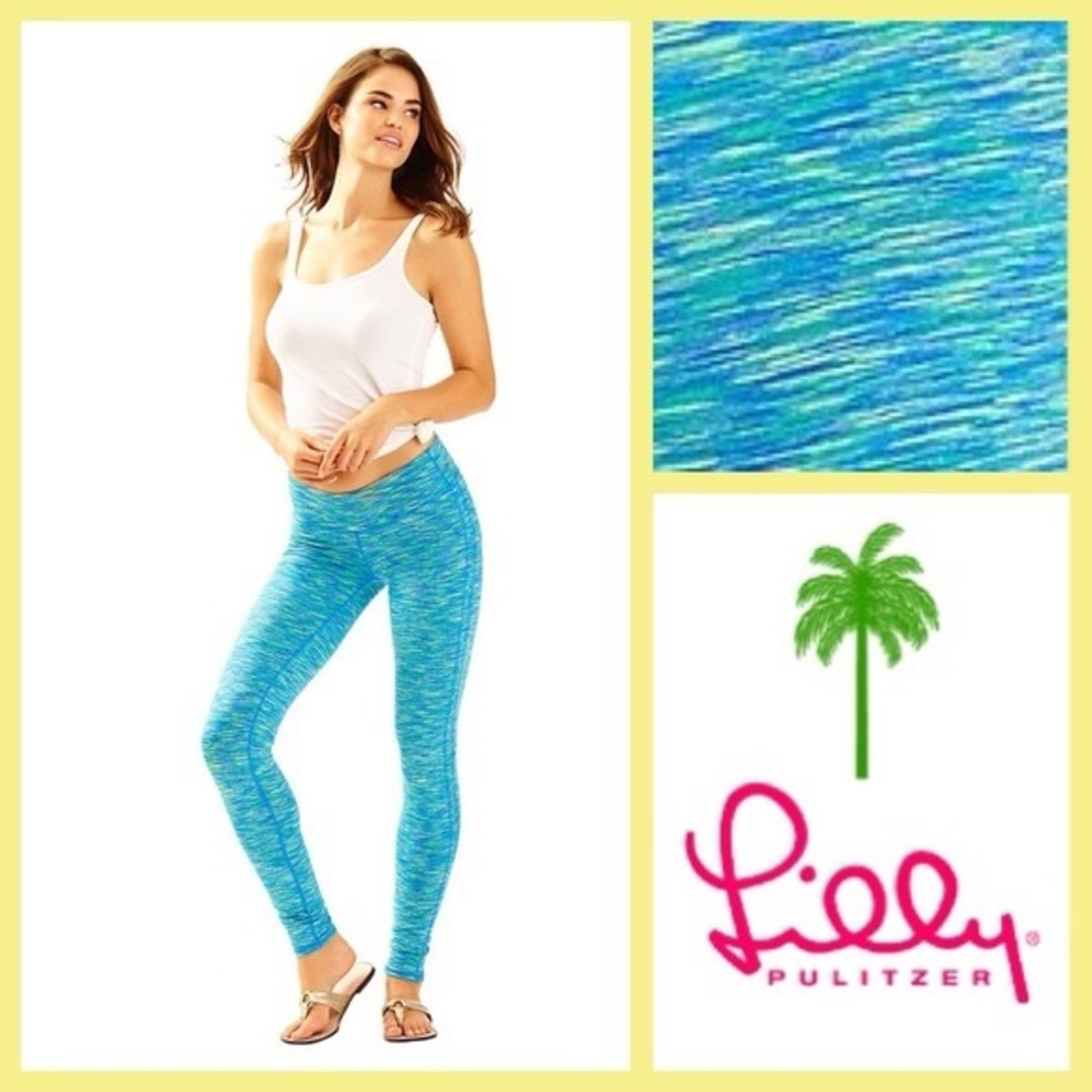 Lilly Pulitzer Luxletic Weekender Legging in Brilliant Blue Space Dye, size M